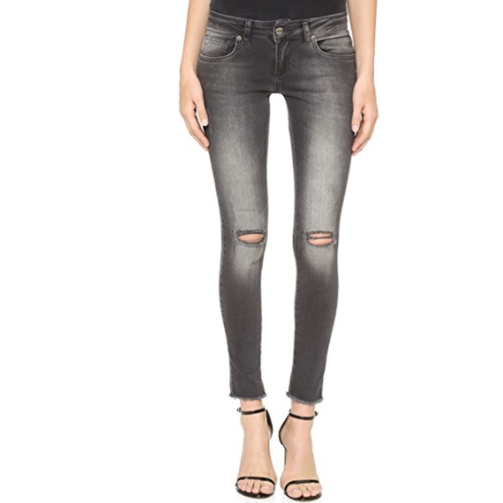 Anine Bing Ripped Jeans - Dark Grey